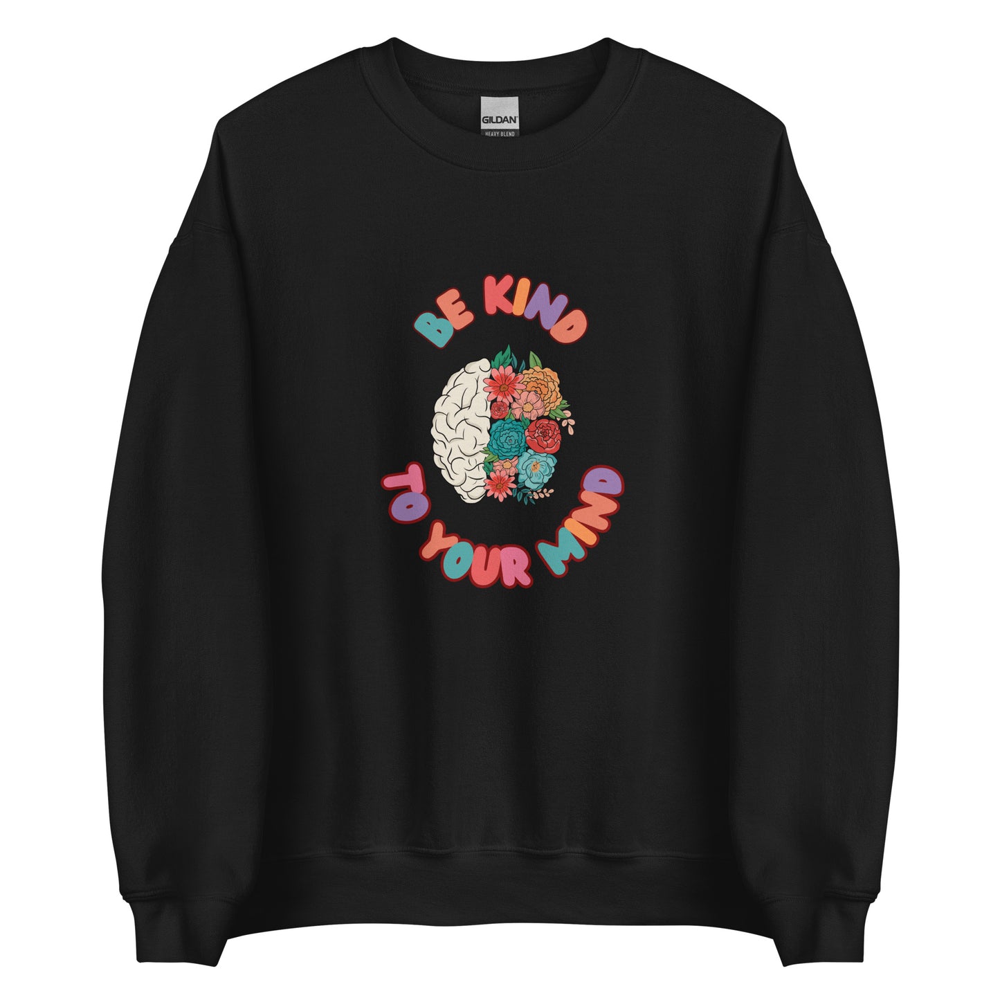 Gildan 18000 Unisex Sweatshirt Be Kind Flower Mind