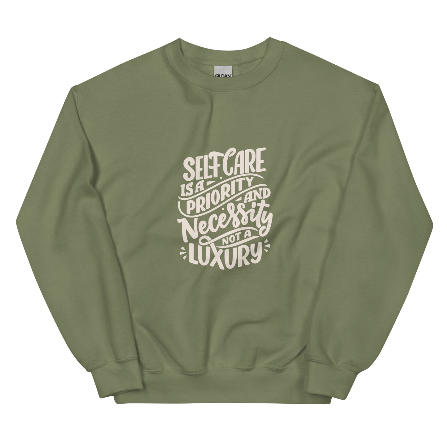 Gildan 18000 Unisex Sweatshirt Self Care is a Necessity