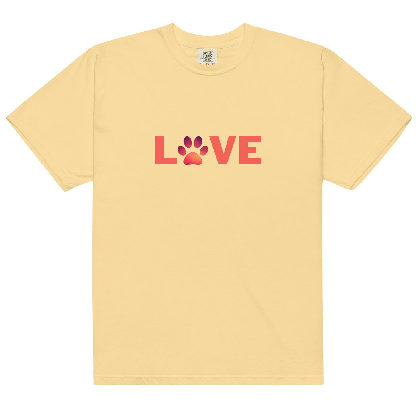 Unisex Heavyweight T-shirt Color Love Red Print