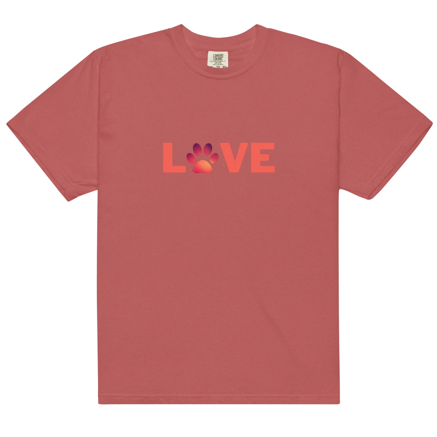 Unisex Heavyweight T-shirt Color Love Red Print