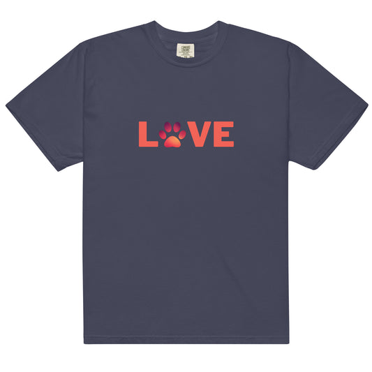 Unisex Heavyweight T-shirt Color Love Red Print