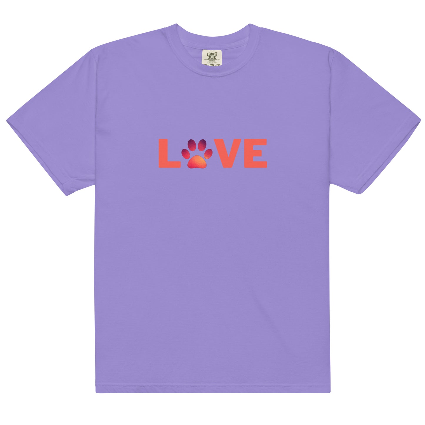 Unisex Heavyweight T-shirt Color Love Red Print