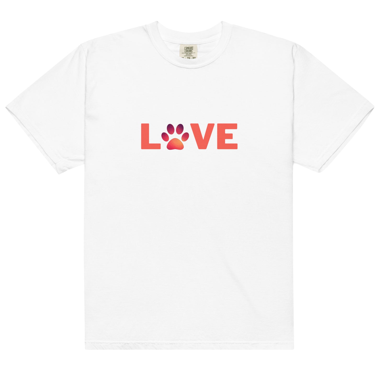 Unisex Heavyweight T-shirt Color Love Red Print