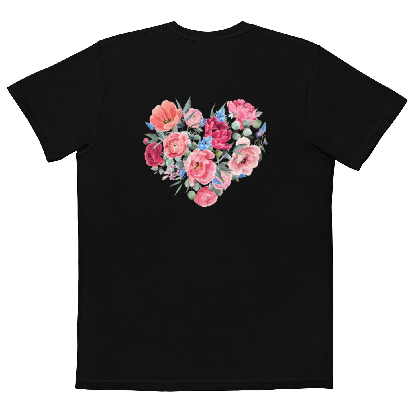 Comfort Colors Unisex Pocket T-shirt Heart of Flowers