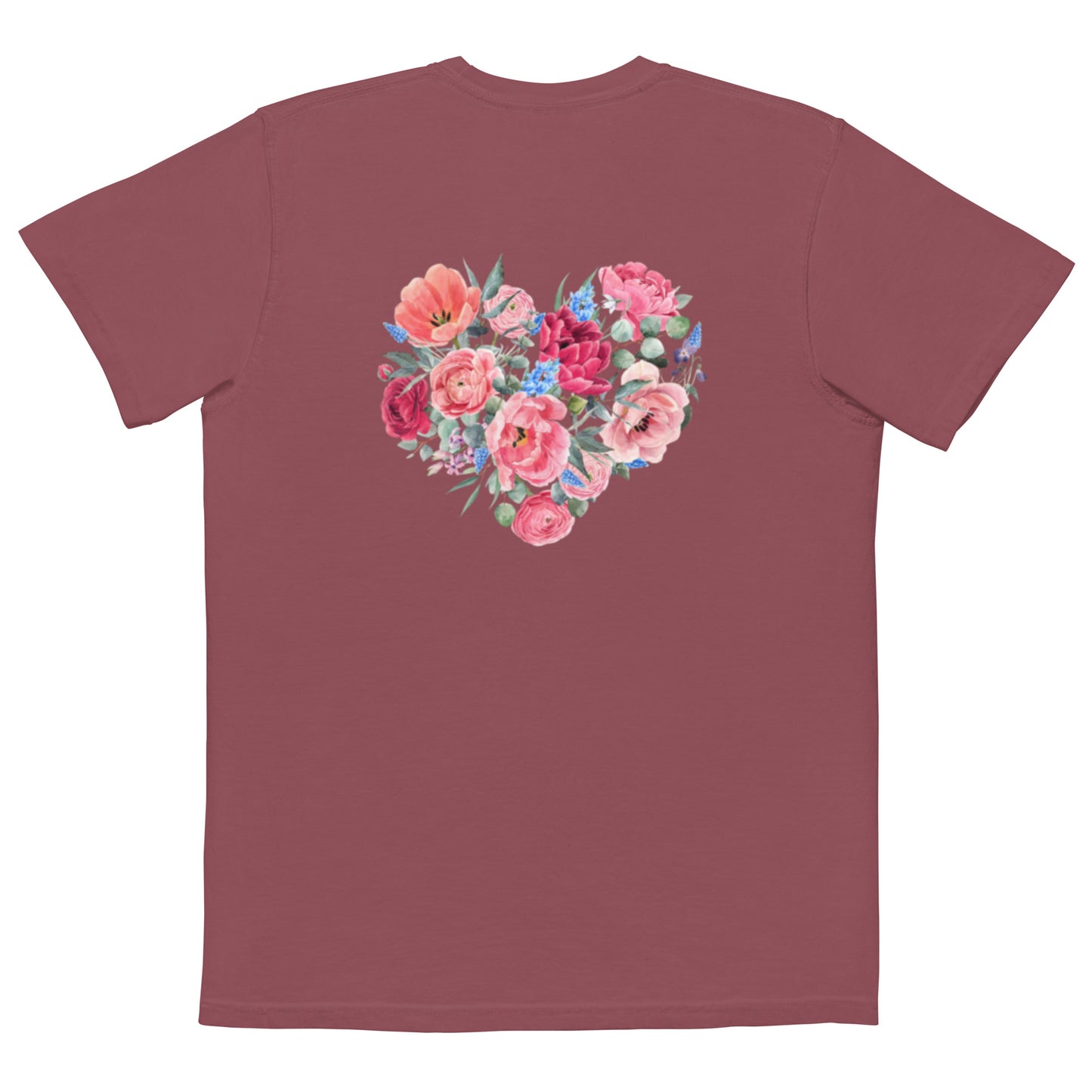 Comfort Colors Unisex Pocket T-shirt Heart of Flowers