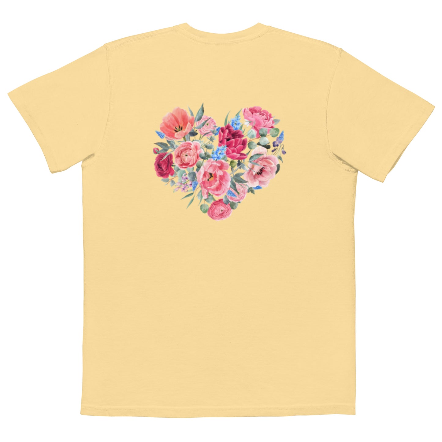 Comfort Colors Unisex Pocket T-shirt Heart of Flowers