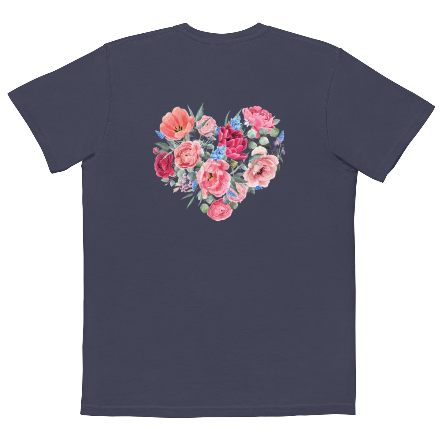 Comfort Colors Unisex Pocket T-shirt Heart of Flowers