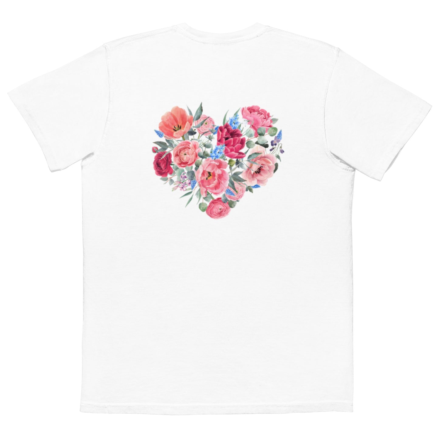 Comfort Colors Unisex Pocket T-shirt Heart of Flowers