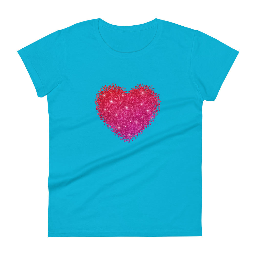 Women's Short Sleeve Heart T-Shirt