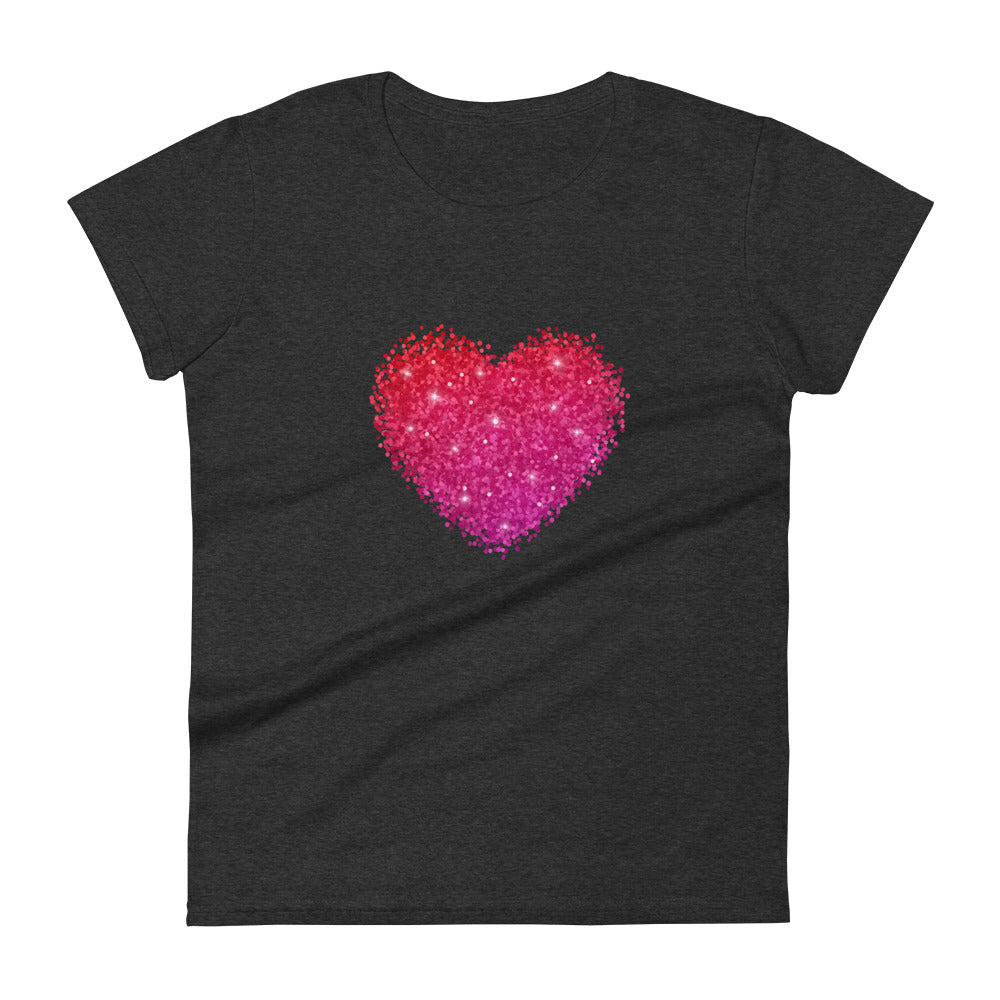 Women's Short Sleeve Heart T-Shirt