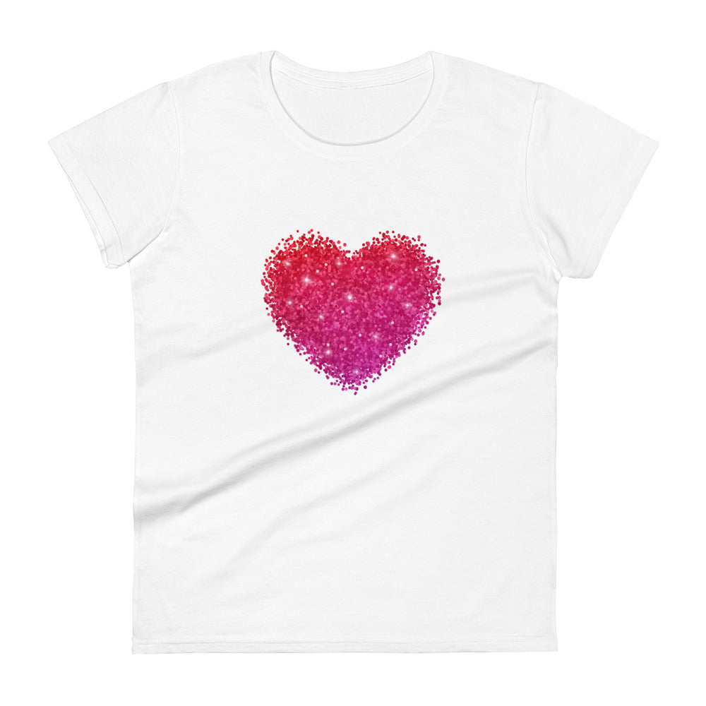 Women's Short Sleeve Heart T-Shirt